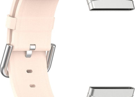 bandje geschikt voor Fitbit Versa 3 - Tailed Leren - Roze