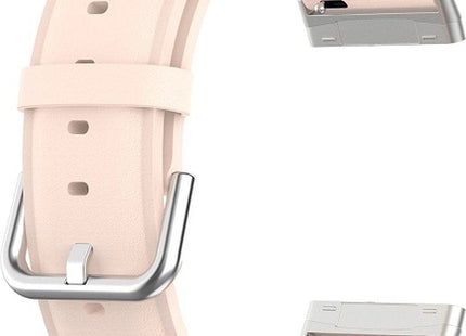 bandje geschikt voor Fitbit Versa 3 - Tailed Leren - Roze