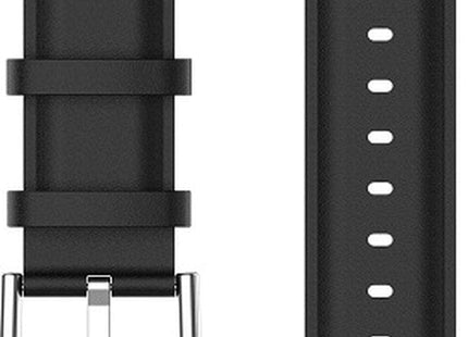 bandje geschikt voor Fitbit Versa 3 - Tailed Leren - Zwart