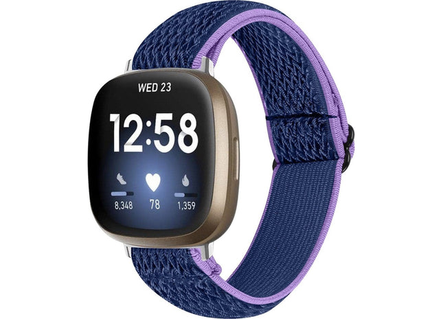 bandje geschikt voor Fitbit Versa 4 - Nylon - Paars