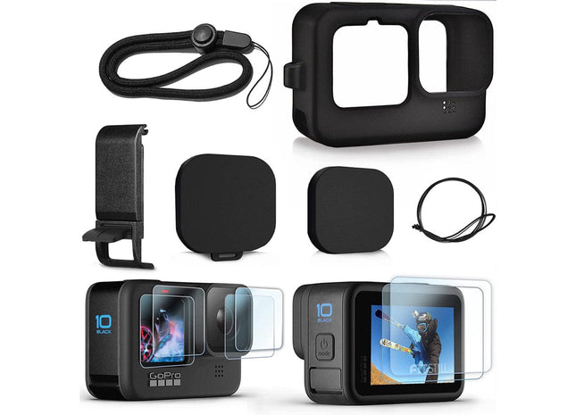 Bescherming Accessoires Set Geschikt Voor GoPro Hero 11, 10 & 9 - 12-Delig