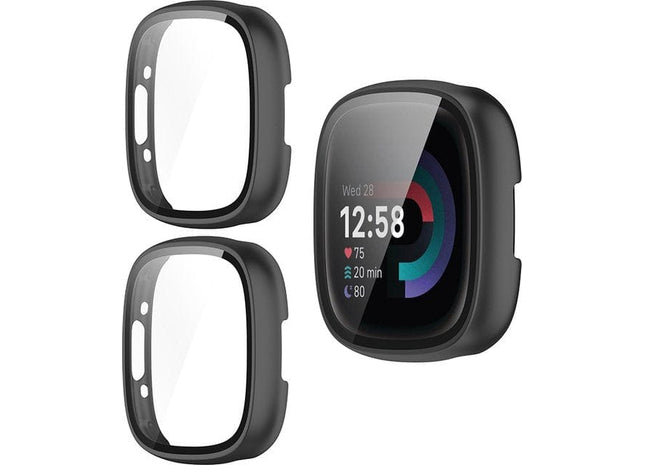 Bumper Screenprotector Set Geschikt Voor Fitbit Versa 4 - 2 Stuks - Transparant