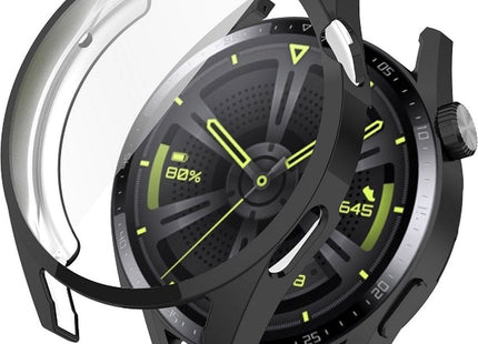 Bumper Screenprotector Set Geschikt Voor Huawei Watch GT 3 42mm - 2 Stuks - Zwart