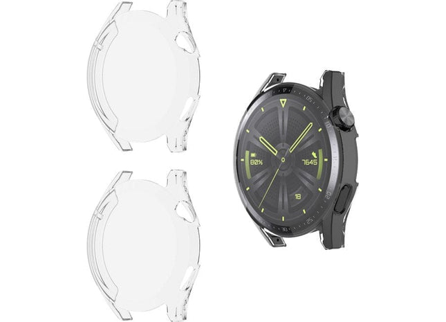 Bumper Screenprotector Set Geschikt Voor Huawei Watch GT 3 46mm - 2 Stuks - Transparant