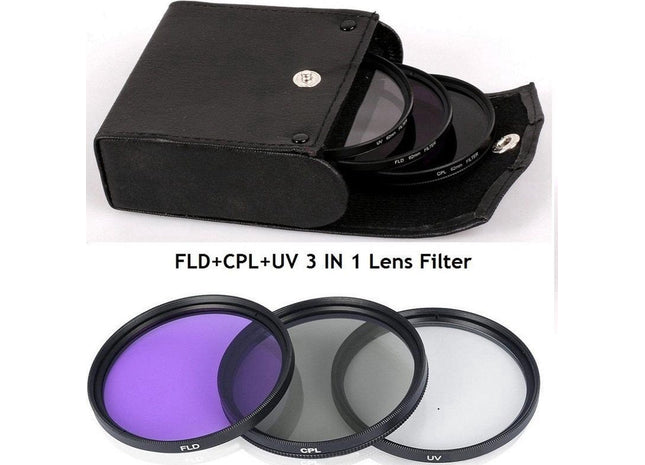 Camera Lens Filter Set 77MM - CPL + UV + FLD Filterset
