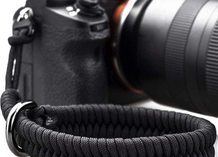 Camera Polsband Nylon - Geschikt voor Canon, Nikon , Sony etc. - Zwart