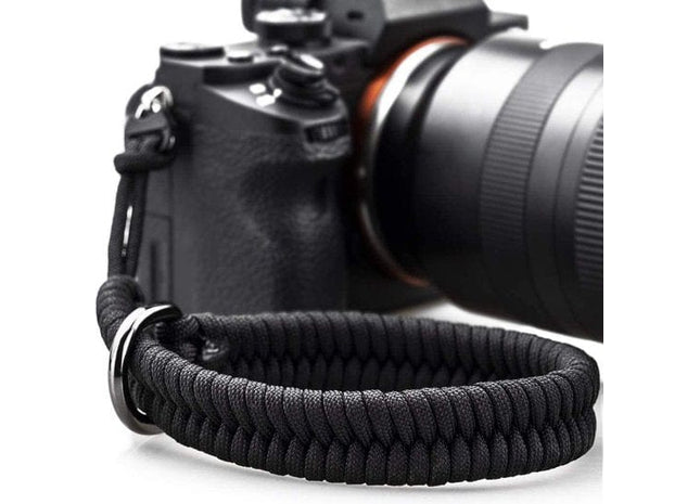 Camera Polsband Nylon - Geschikt voor Canon, Nikon , Sony etc. - Zwart