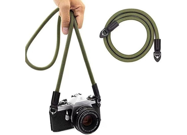 Camerariem Vintage Voor Systeem Camera en Compact Camera Geschikt Voor Grote Merken - Donkergroen