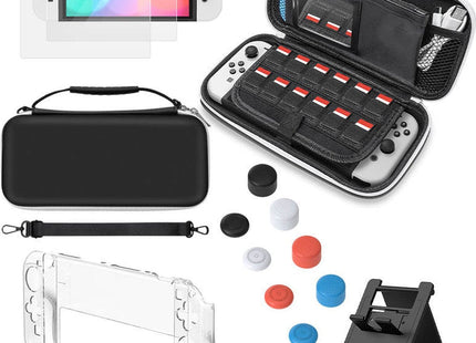 Complete Set Geschikt voor Nintendo Switch OLED - Zwart