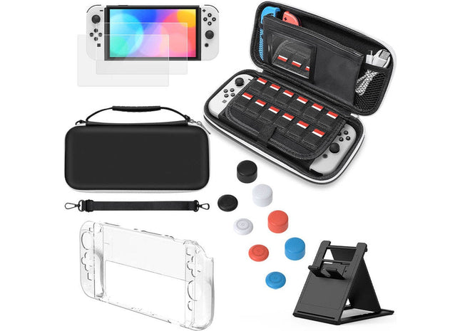 Complete Set Geschikt voor Nintendo Switch OLED - Zwart