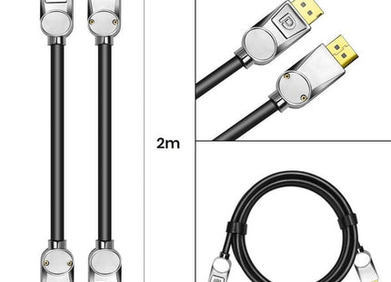 Displayport 1.4 Kabel Zilver 2 Meter – 8K 60Hz – 4K 144 Hz