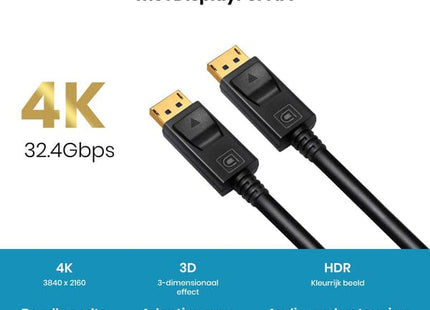 Displayport kabel 1.4 1.5 Meter – 8K 60Hz – 4K 144 Hz