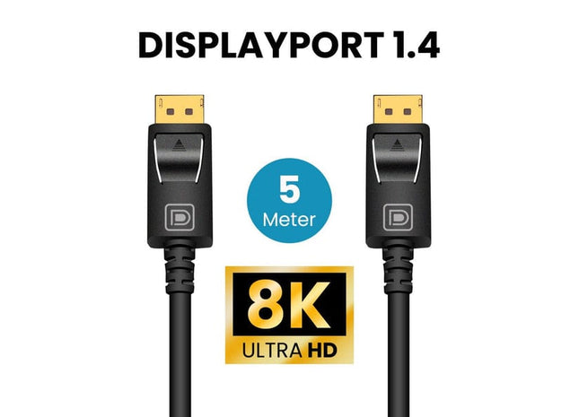 Displayport kabel 1.4 5 Meter – 8K 60Hz – 4K 144 Hz