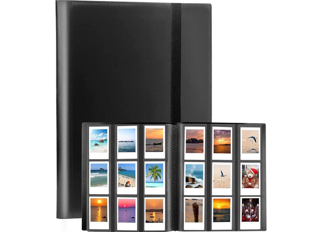 Fotoalbum 360 Geschikt Voor Fujifilm Instax Mini 11, 9, 8, 7s Camera Fotopapier - Zwart