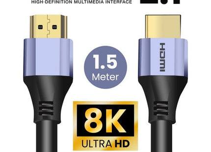 HDMI 2.1 Ultra High Speed Kabel 1.5 meter – Paars