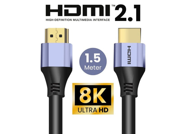 HDMI 2.1 Ultra High Speed Kabel 1.5 meter – Paars
