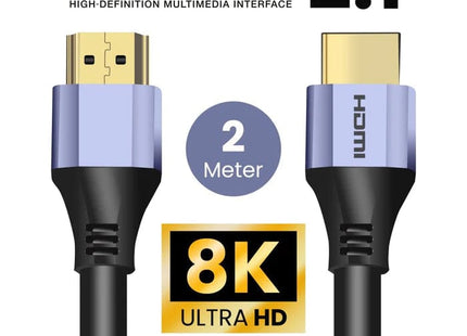 HDMI 2.1 Ultra High Speed Kabel 2 meter – Paars