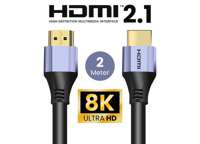 HDMI 2.1 Ultra High Speed Kabel 2 meter – Paars