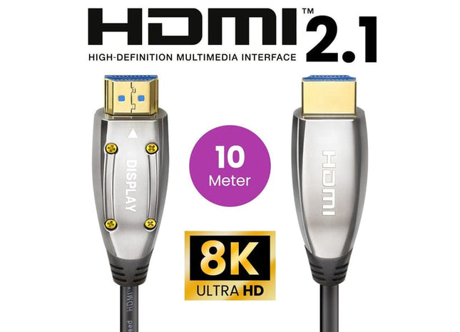 HDMI 2.1 Ultra High Speed Kabel – Gold Plated – AOC - 10 meter
