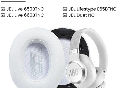 Oorkussens Geschikt Voor JBL Live 650BT NC / 660 NC - Wit