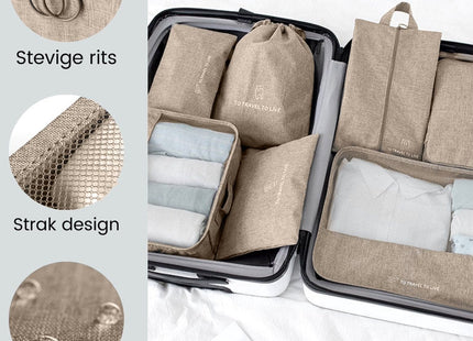 Packing Cubes Set 7-Delig - Beige
