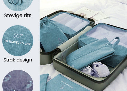 Packing Cubes Set 7-Delig - Blauw