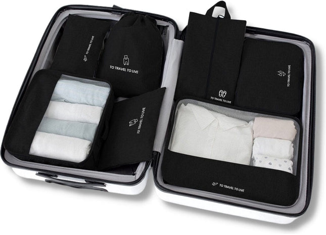 Packing Cubes Set 7-Delig - Zwart
