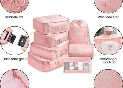 Packing Cubes Set 8-Delig - Roze