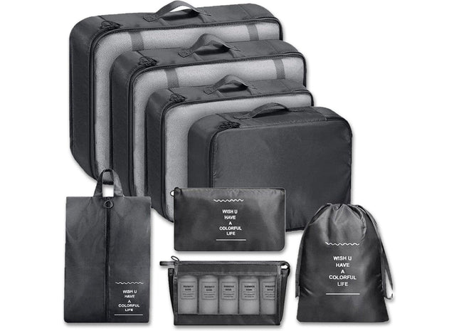 Packing Cubes Set 8-Delig - Zwart
