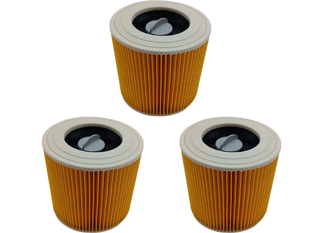 Patroonfilter Set Geschikt Voor Kärcher WD1, WD2, WD3 & A Series - 3 Stuks