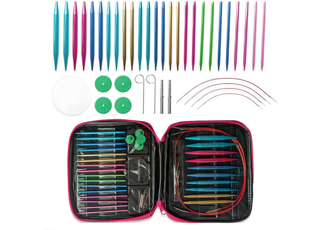 Rondbreinaalden Set - Geschikt Voor Rondbreien - 30, 38, 43 & 55 Centimeter - 27-Delig