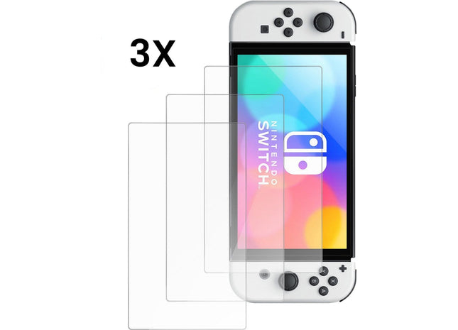 Screenprotector Set Geschikt Voor Nintendo Switch OLED Model (2021) - Tempered Glass