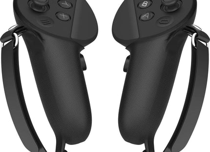 Siliconen Case met Strap Geschikt Voor Oculus Quest Pro Touch Controller - Zwart