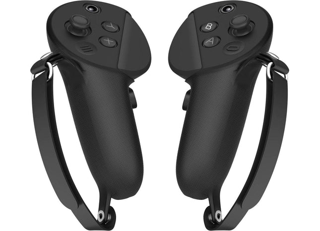 Siliconen Case met Strap Geschikt Voor Oculus Quest Pro Touch Controller - Zwart