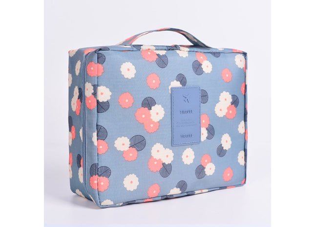 Toilettas Travel Organizer - Blue Flowers