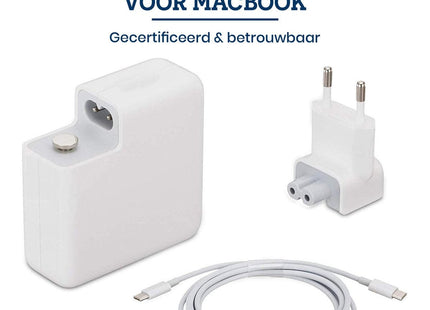 USB-C Oplader 1.8 Meter Geschikt Voor MacBook - Wit