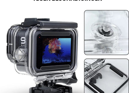 Waterdichte Behuizing Geschikt Voor GoPro Hero 11, 10 & 9 Action Camera - Transparant